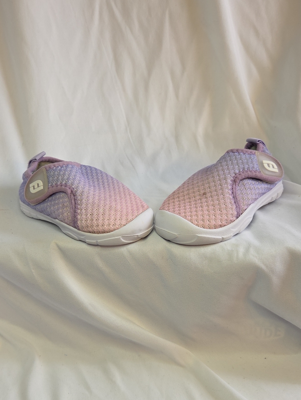 Kids Slip-On Mesh Water Shoes in Pastel Pink and Lavender